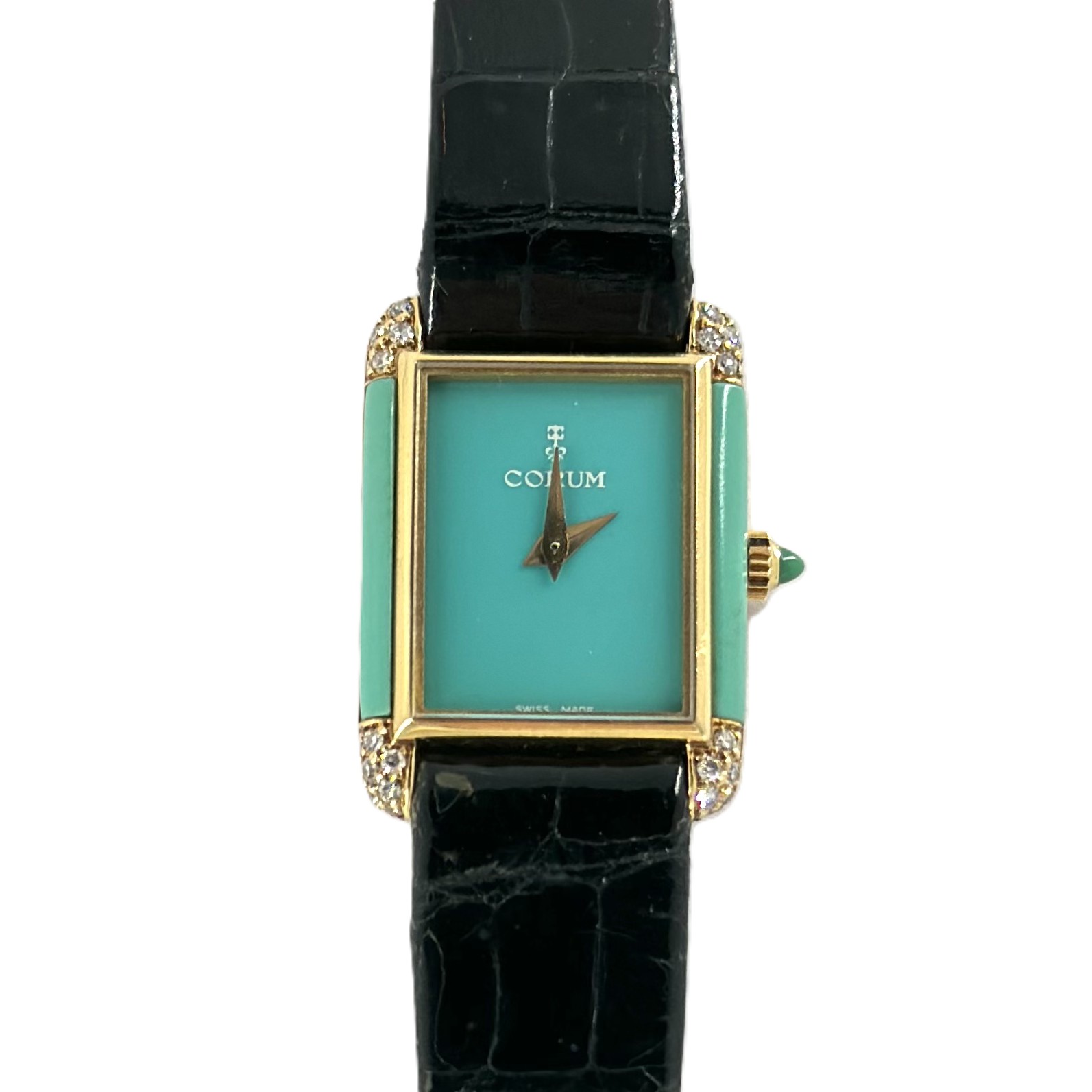 コルム（CORUM）　ターコイズ文字盤+ベゼル　Ref.17130　手巻き　KRS1472