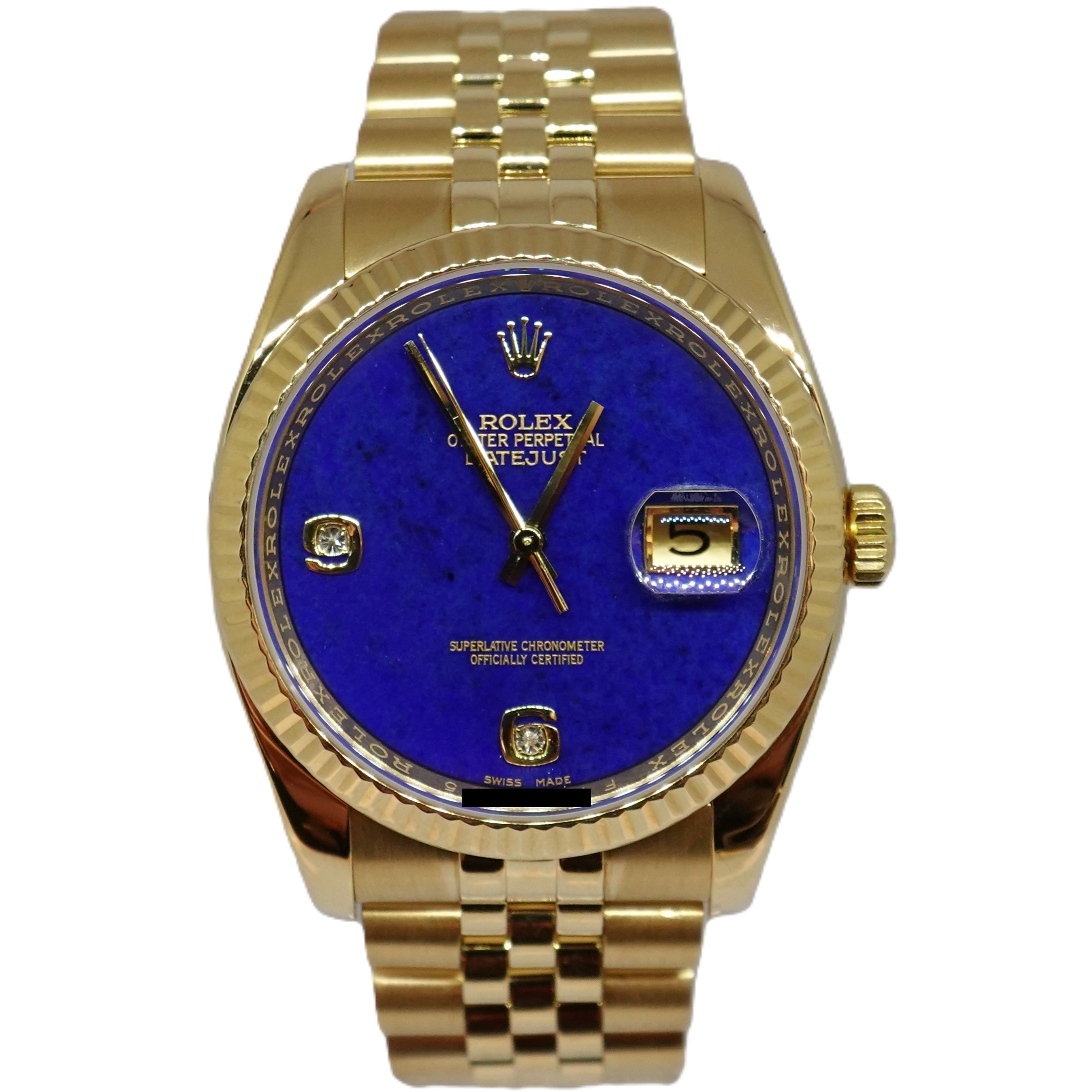 デイトジャスト（Datejust） ラピスラズリ69時ダイヤ文字盤（Lapis Lazuli）　Ref.116238 2BR　メーカー保証書、国際サービス保証書付　自動巻　KRS1649