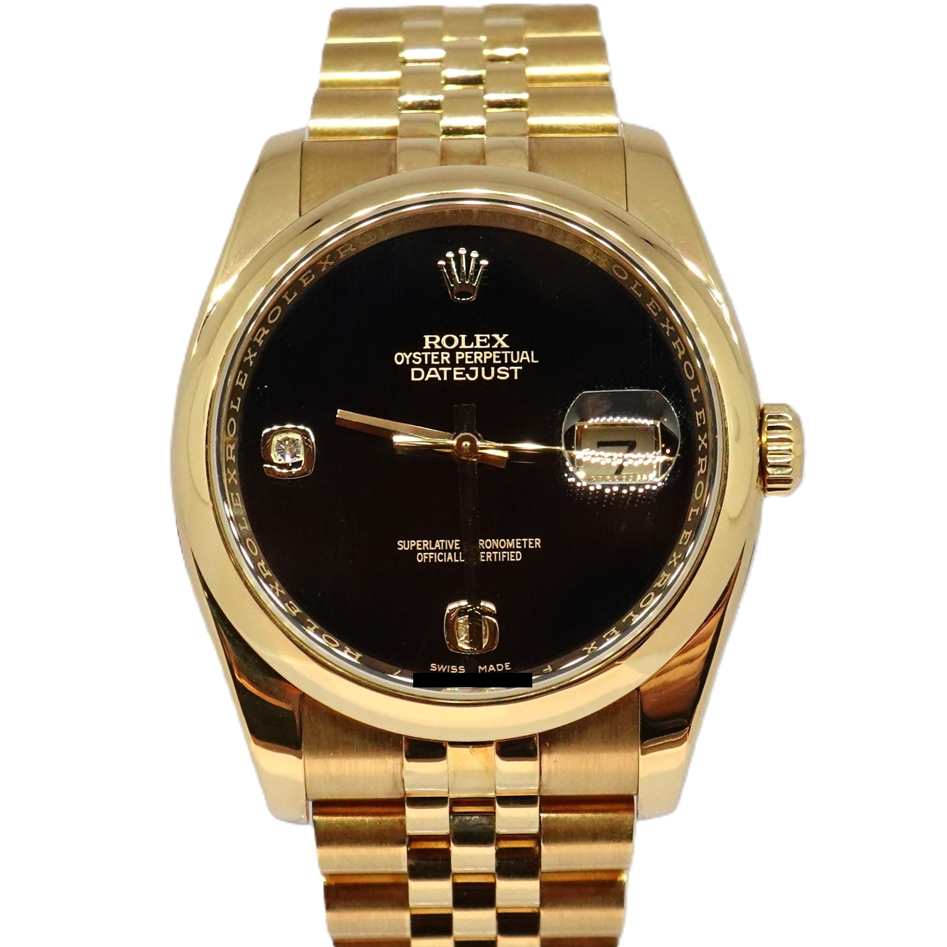 デイトジャスト（Datejust）　オニキス69時ダイヤ文字盤（Onyx）　Ref.116208 2BR　メーカー保証書、箱付　自動巻　KRS1722
