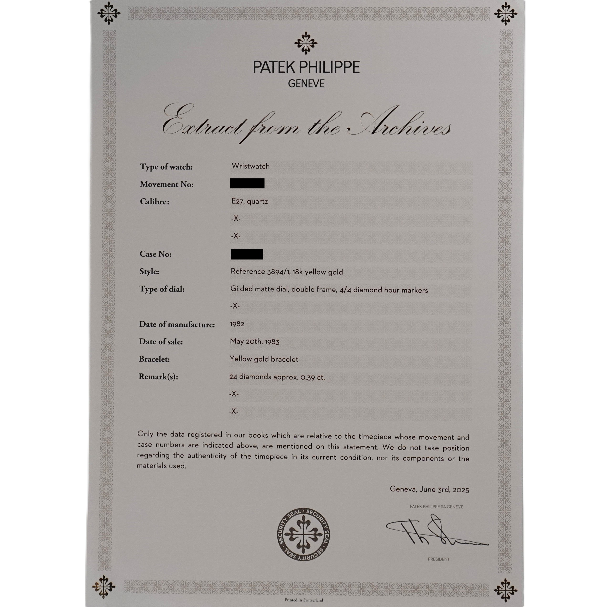 ゴンドーロ（GONDOLO）　Ref.3894/1　アーカイブ付き　クォーツ　KRS1839