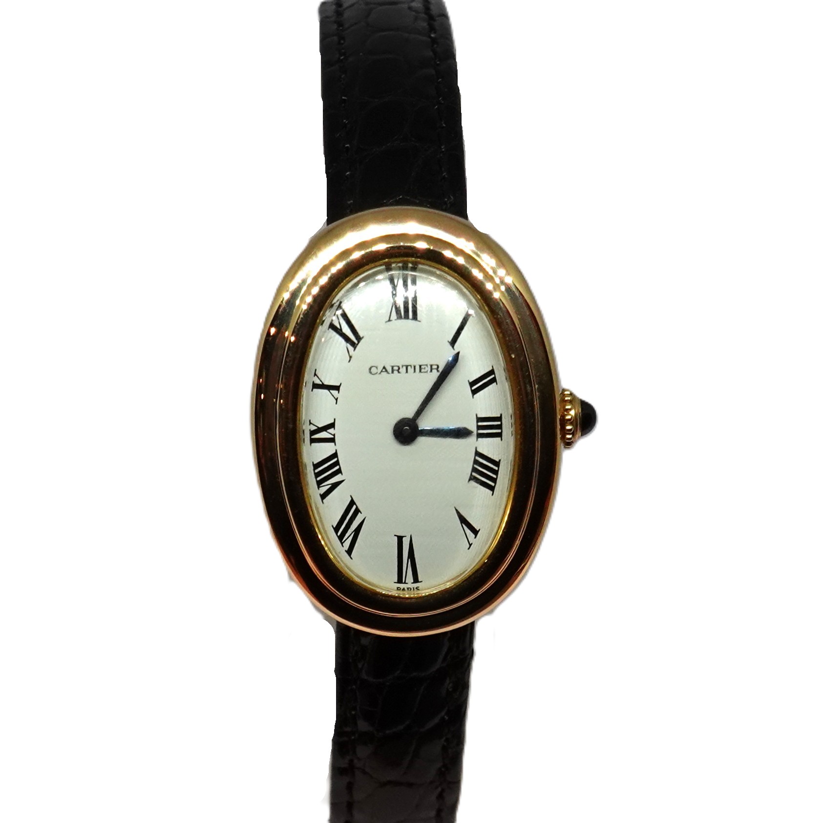 ベニュワール（Baignoire）　白文字盤　パリス表記（Paris Dial）ステップベゼル（Step bezel）　Ref.78094　手巻き　KRS1869