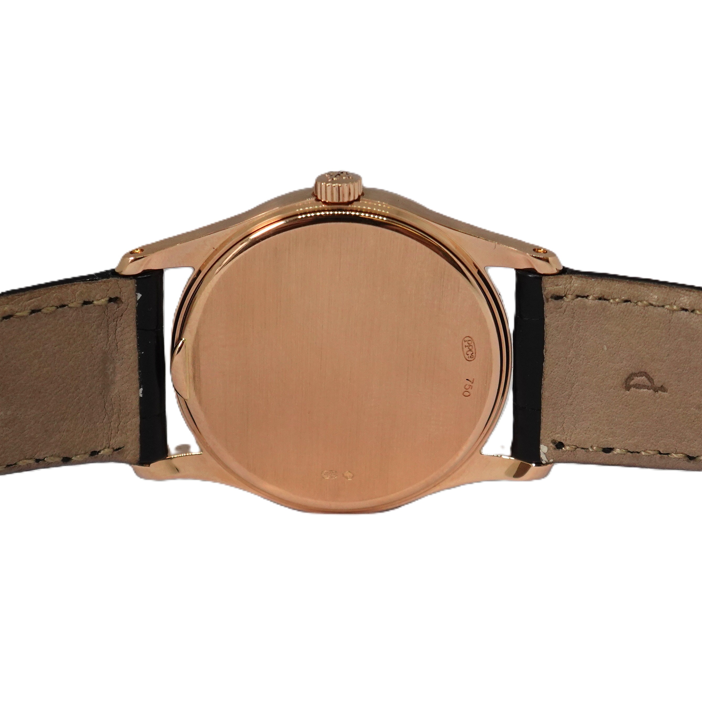 カラトラバ（Calatrava）　シルバー文字盤　Ref.3796R-013　メーカー保証書、箱　手巻き　KRS1914