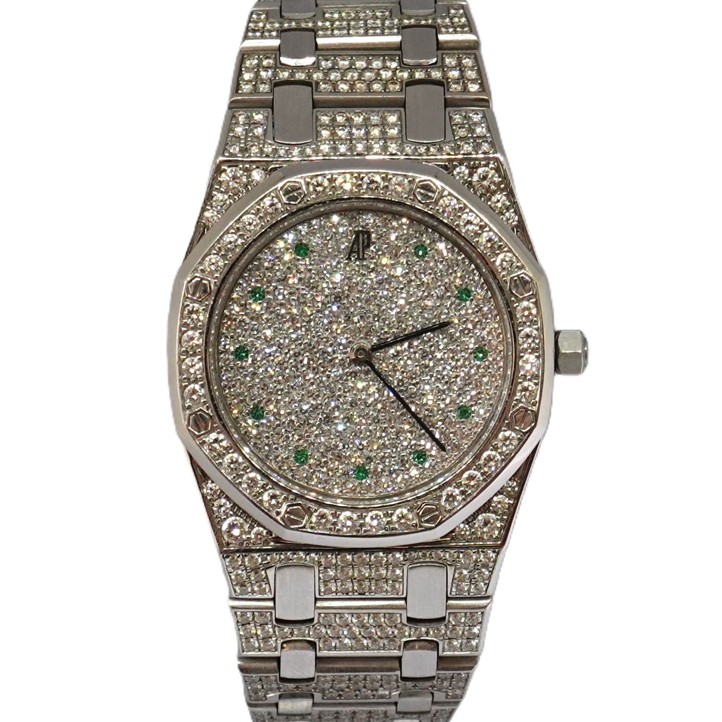 ロイヤルオーク（Royal Oak）　パヴェダイヤ11Pエメラルド文字盤+ブレスレット（Pave Diamond 11P Emerald）　クォーツ　KRS1973