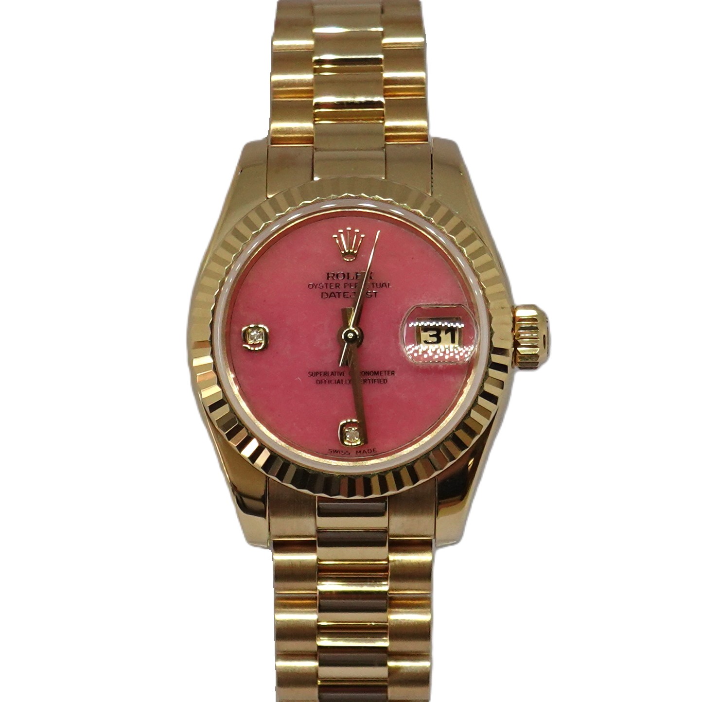 デイトジャスト（Datejust）　ピンクジャスパー69時ダイヤ（Pink Jasper)　Ref.179178 2BR　メーカー保証書、国際サービス保証書付　自動巻　KRS1950