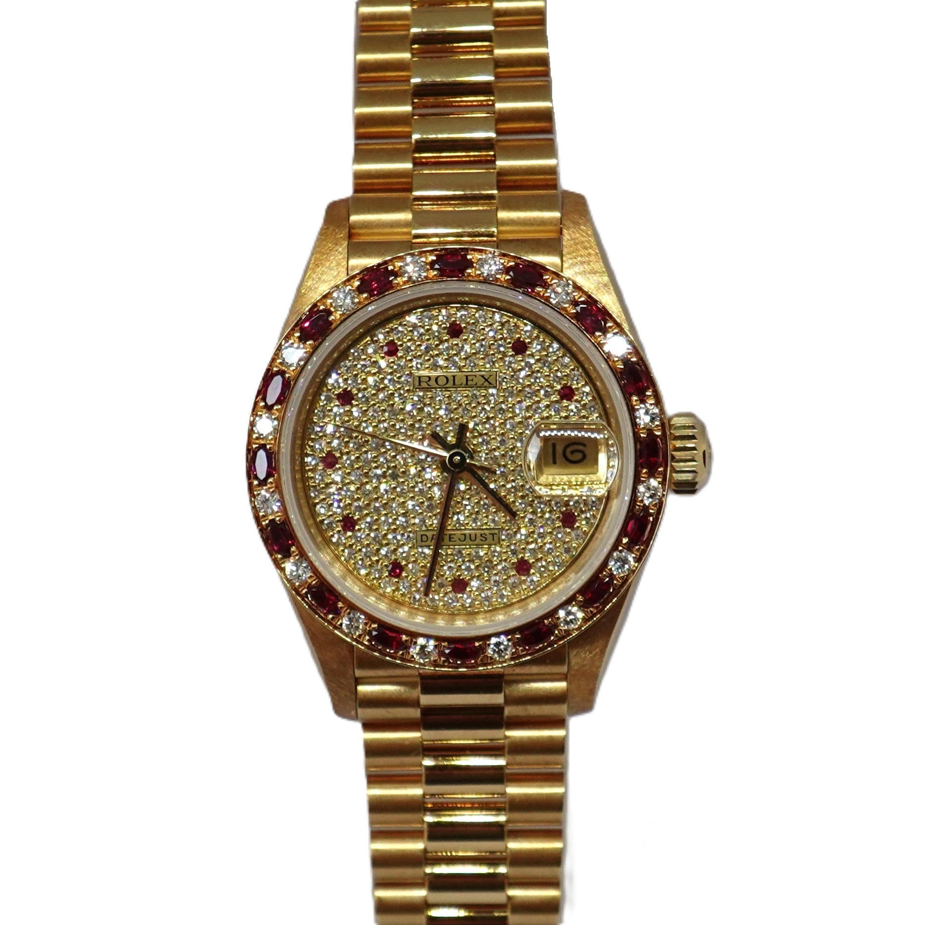 デイトジャスト（Datejust）　パヴェダイヤ10Pルビー（Pave diamond + Ruby）　Ref.69198RU　　メーカー保証書、国際サービス保証書付　　自動巻　　KRS2082